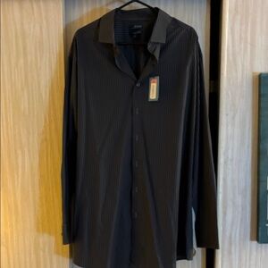 ::Murano Men's Dark Gray Checkered Shirt